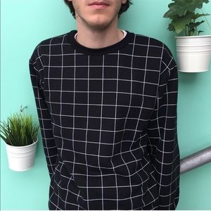 American apparel grid pullover sweater